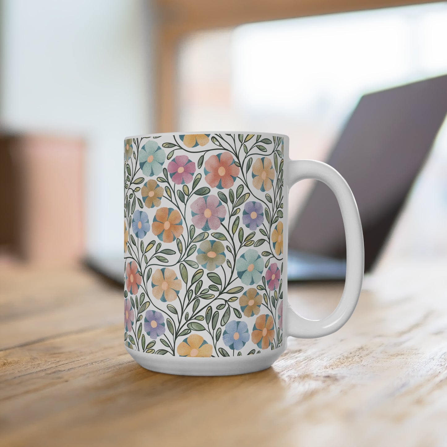 Colored Flowers Mug