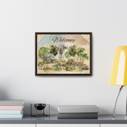 Welcome Framed Canvas Wrap