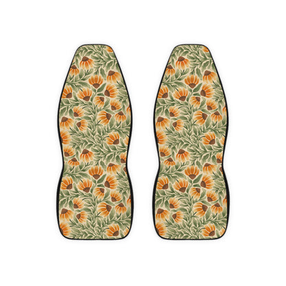 Yellow/Cream Coneflower Car Seat Covers