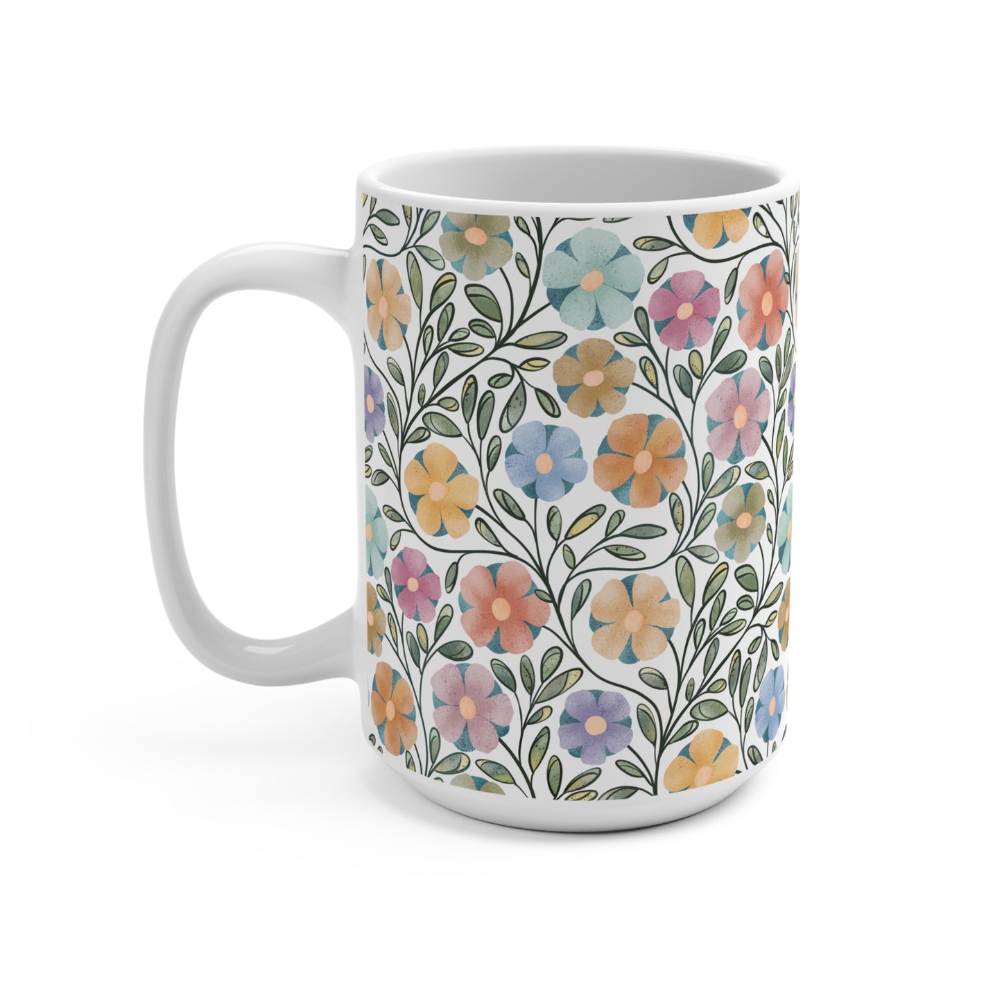 Colored Flowers Mug