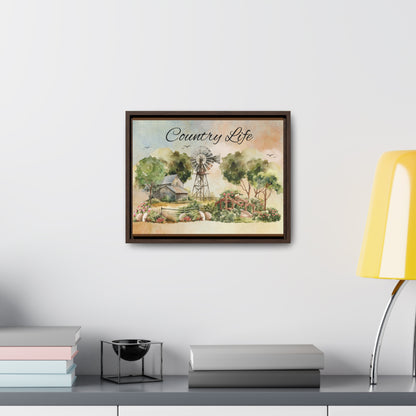 Country Life Framed Canvas Wrap