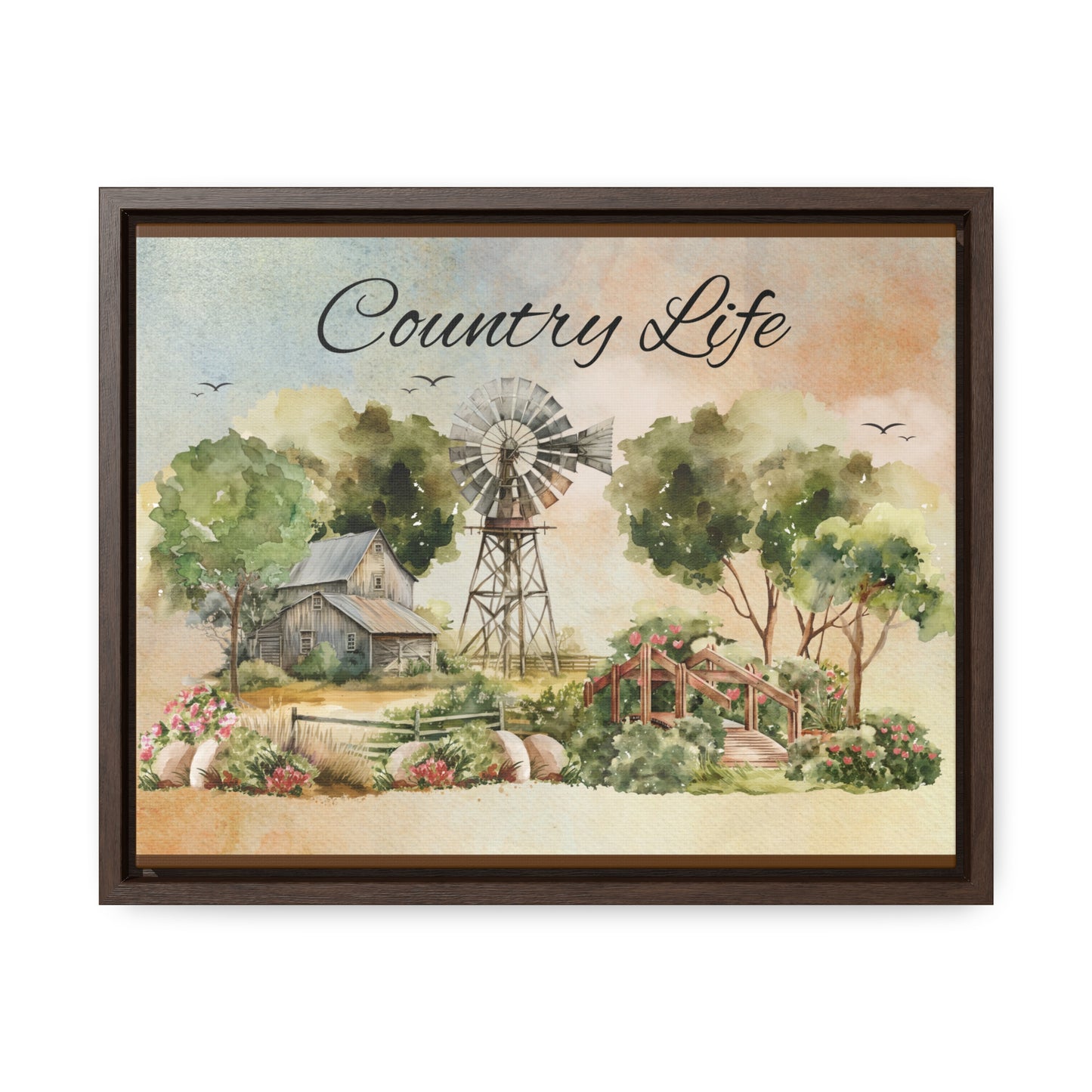 Country Life Framed Canvas Wrap