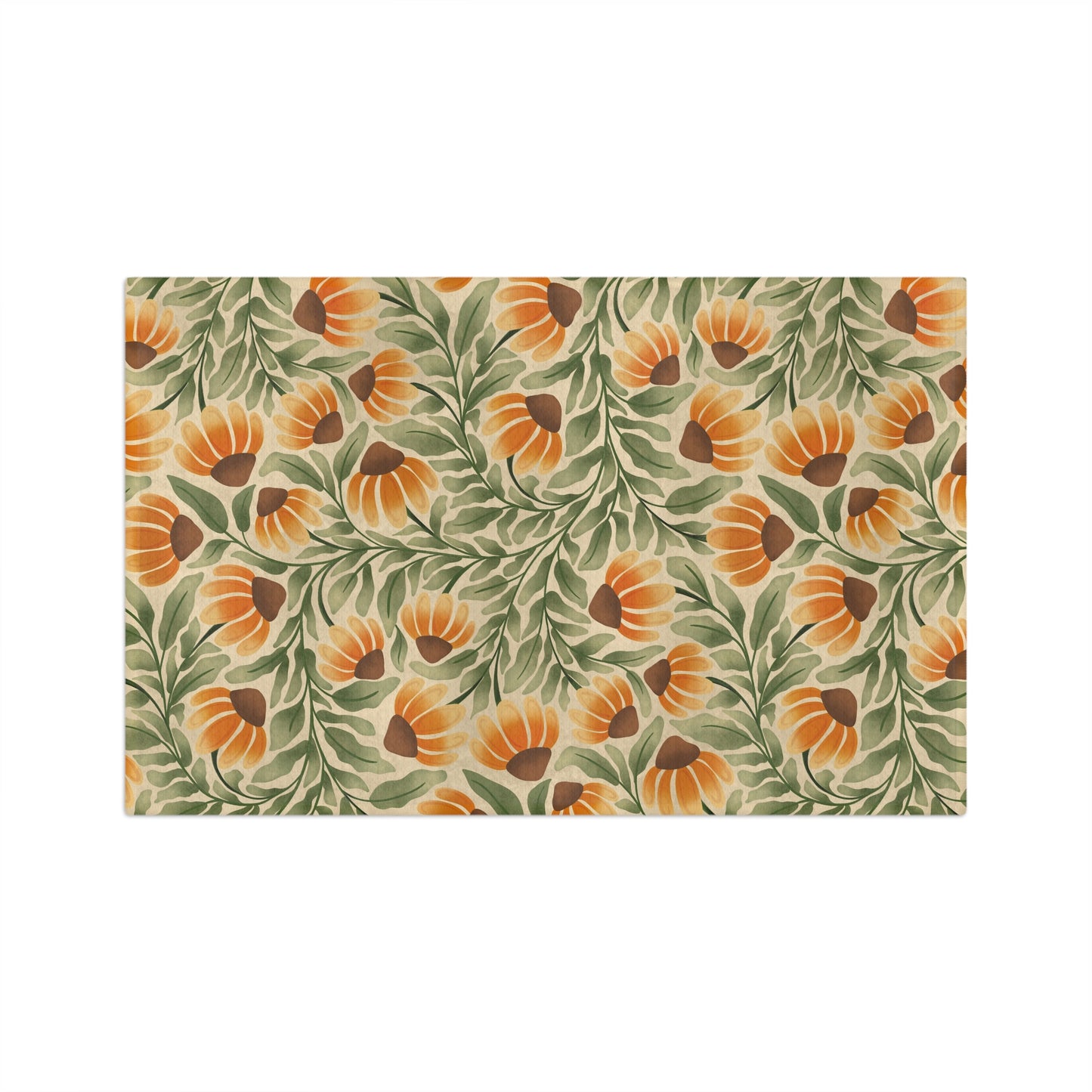 Coneflowers Tea Towel - Cream