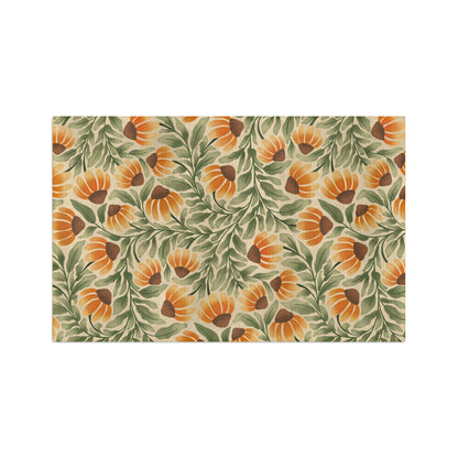 Coneflowers Tea Towel - Cream