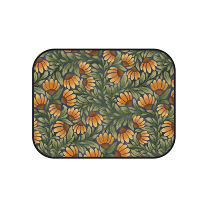 Yellow/Green Coneflower Car Mats (Set of 4)