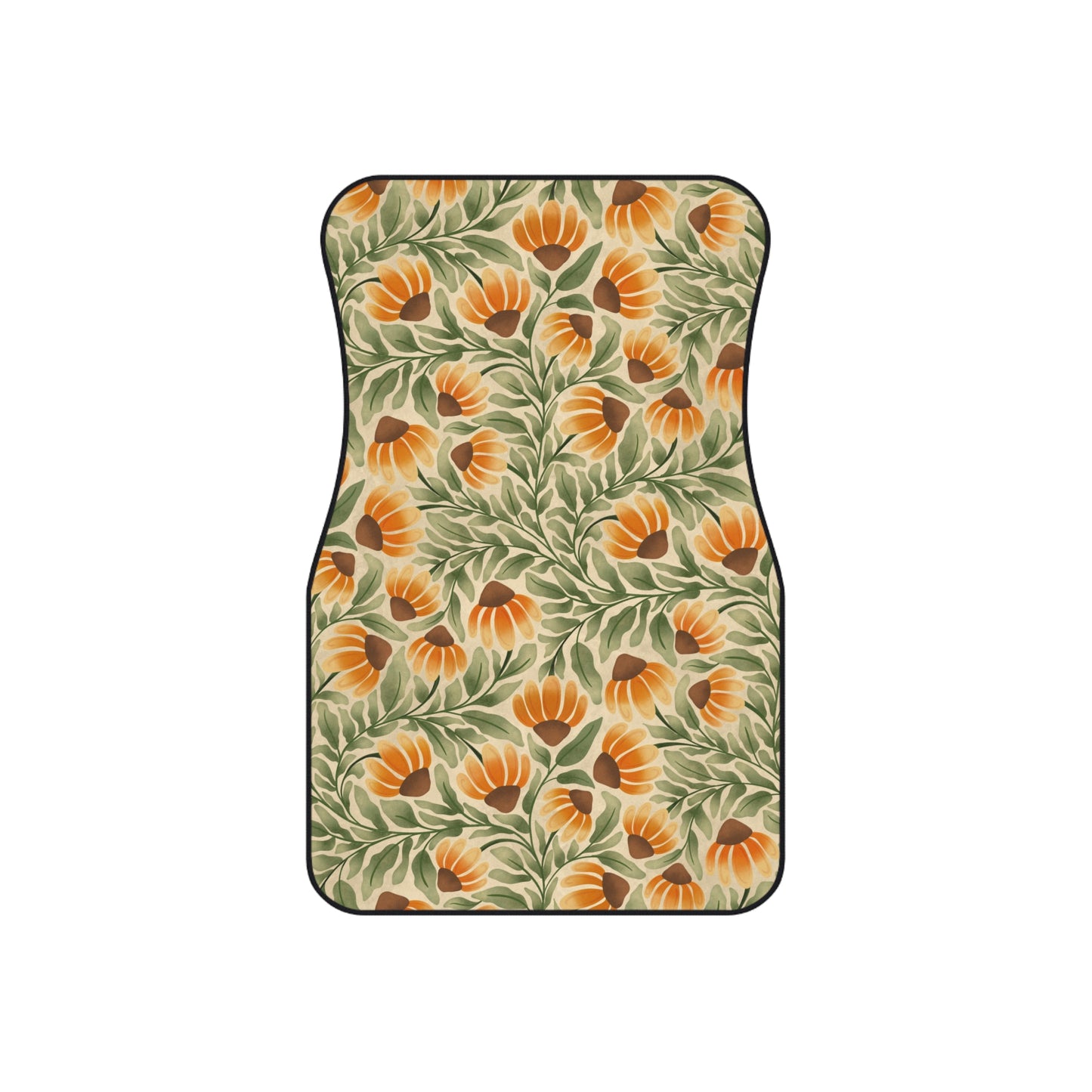 Yellow/Cream Coneflower Car Mats (Set of 4)