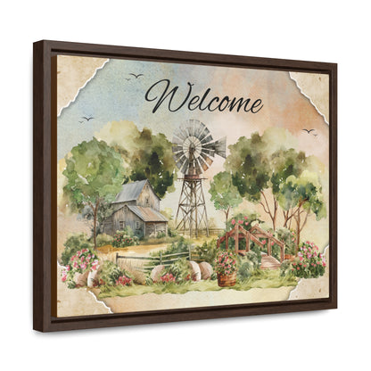 Welcome Framed Canvas Wrap