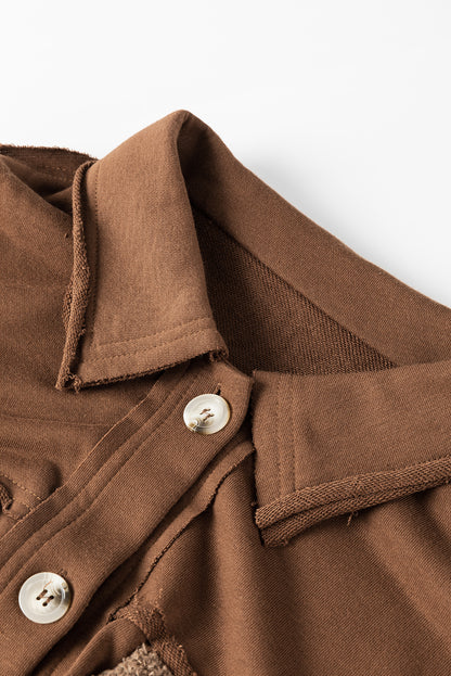 Chestnut Elbow Patch Oversized Shacket