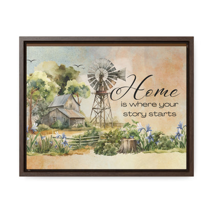 Home Framed Canvas Wrap