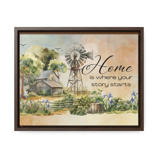 Home Framed Canvas Wrap