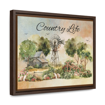 Country Life Framed Canvas Wrap