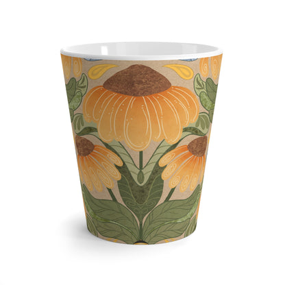 Bees and Coneflower Latte Mug