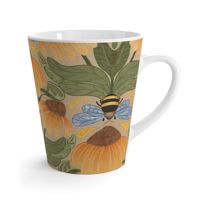 Bees and Coneflower Latte Mug