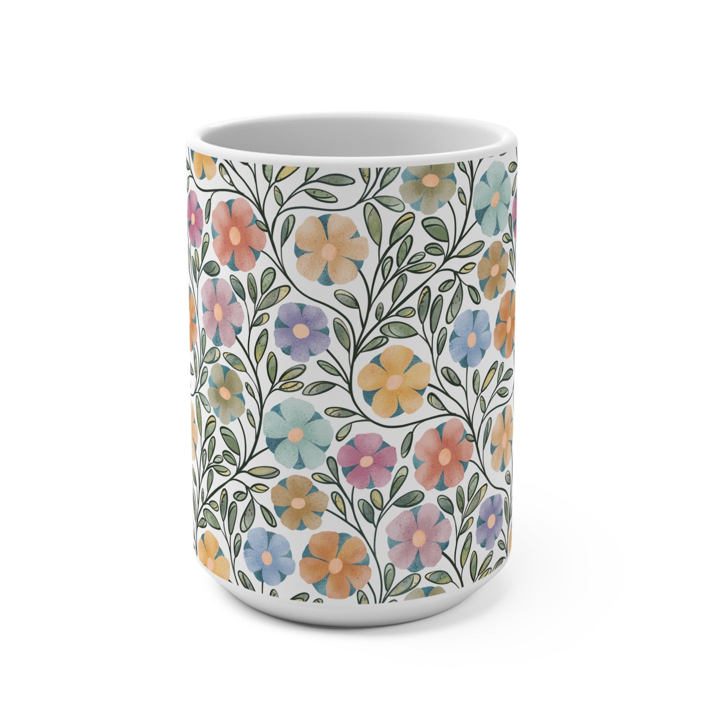 Colored Flowers Mug