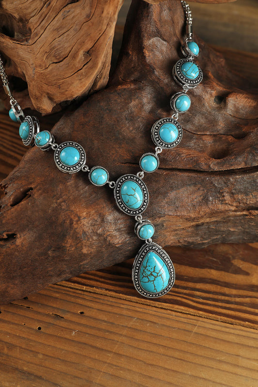 Turquoise Water Drop Accent Necklace