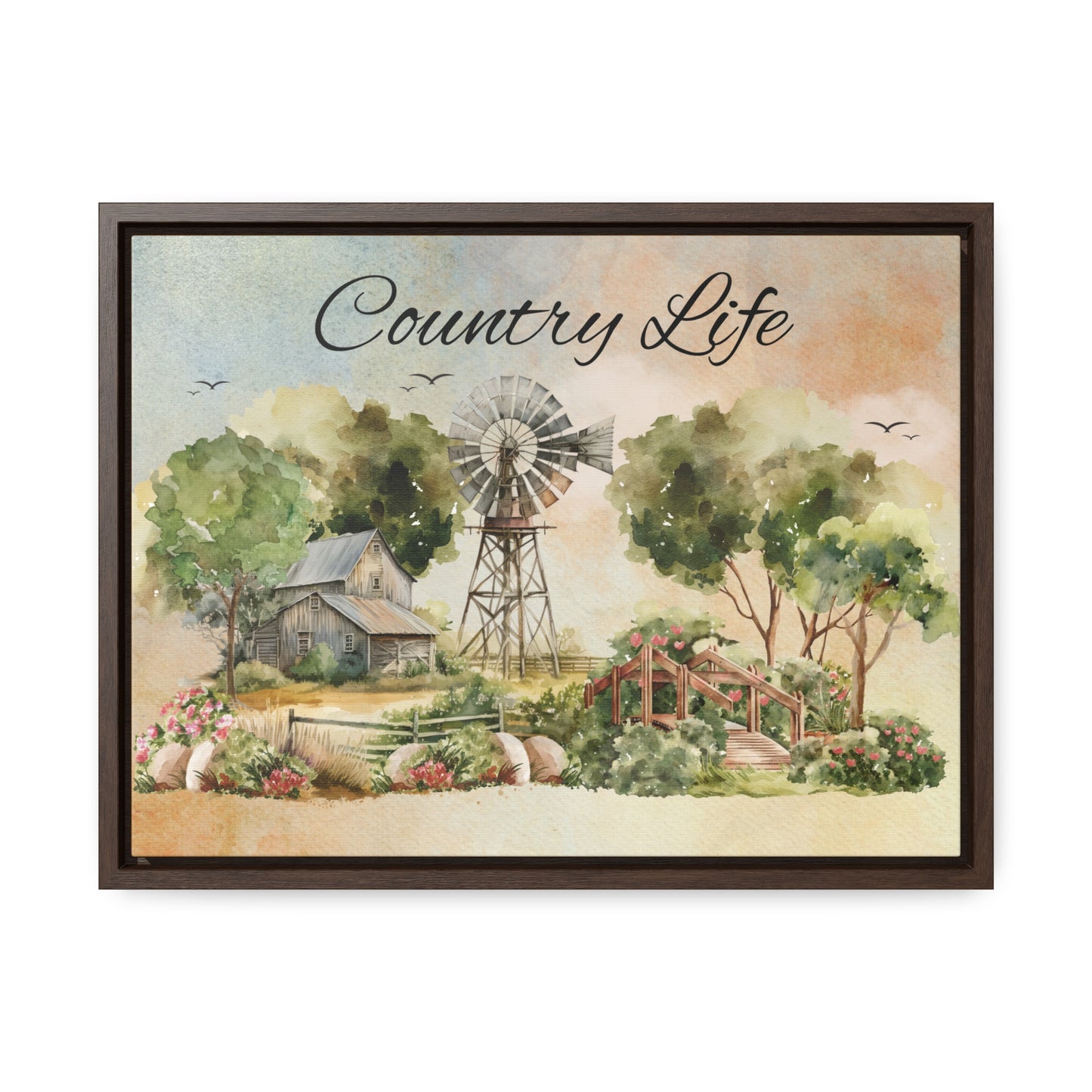 Country Life Framed Canvas Wrap