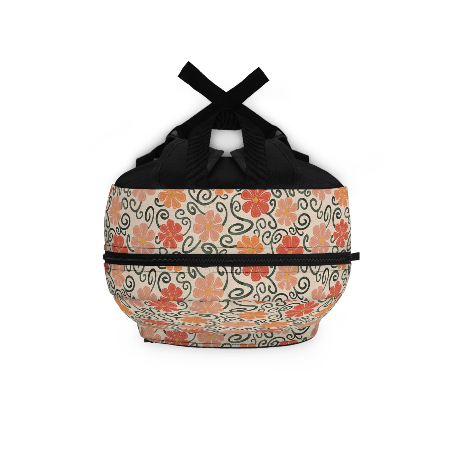 Sunshine Floral Orange/Coral Swirls Backpack Top