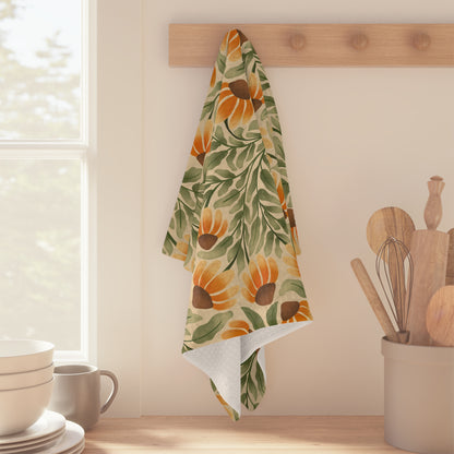 Coneflowers Tea Towel - Cream