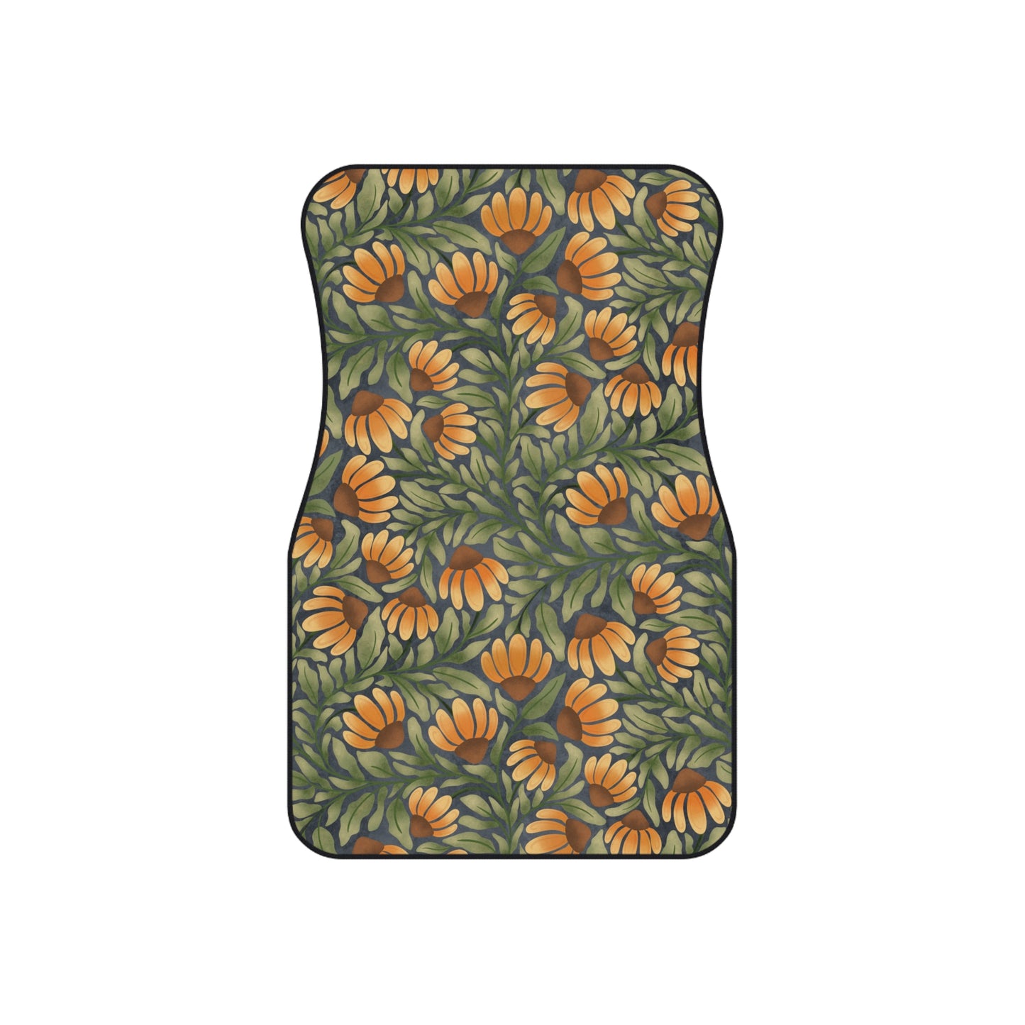 Yellow/Green Coneflower Car Mats (Set of 4)