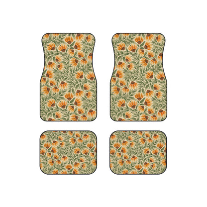 Yellow/Cream Coneflower Car Mats (Set of 4)