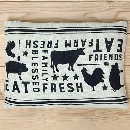 Thankful For Double Sided Farmhouse Pillow