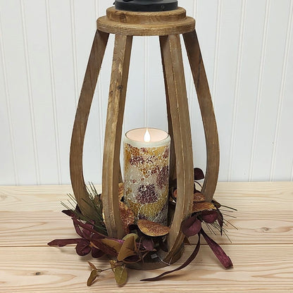 Fall Mosaic 8" LED Candle