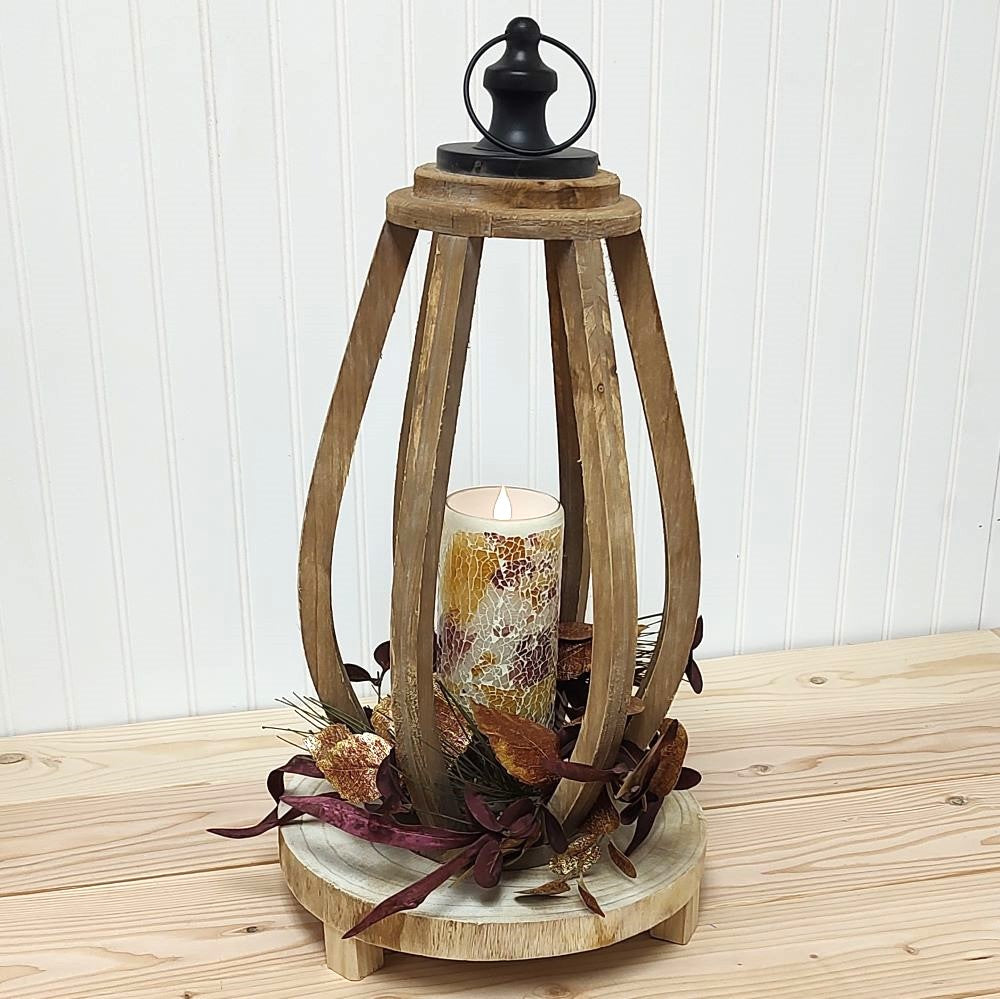 Teardrop Wood Lantern