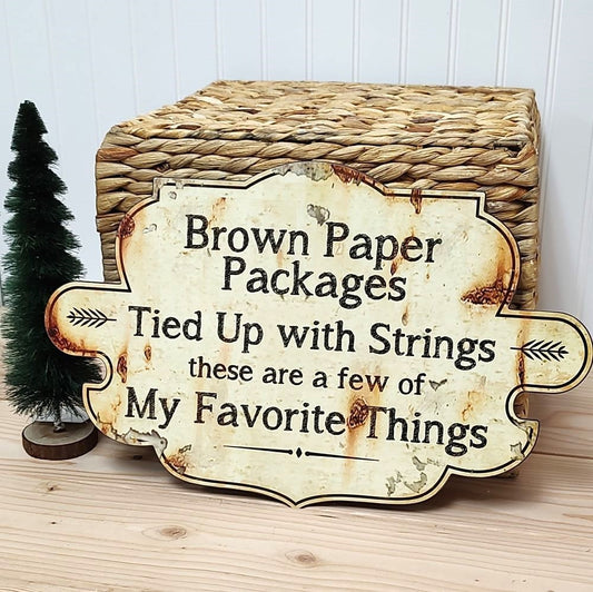 My Favorite Things Metal Wall Sign