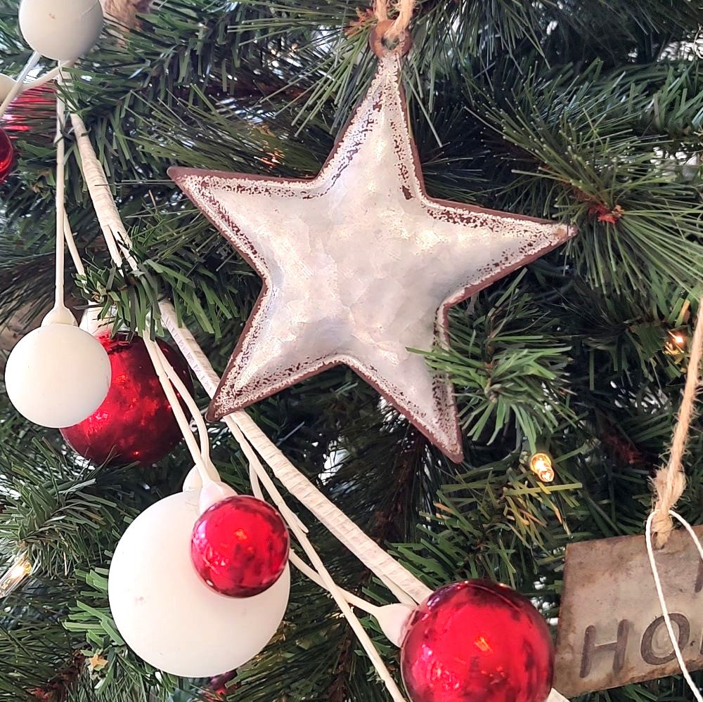 Galvanized Metal Rustic Star Ornament