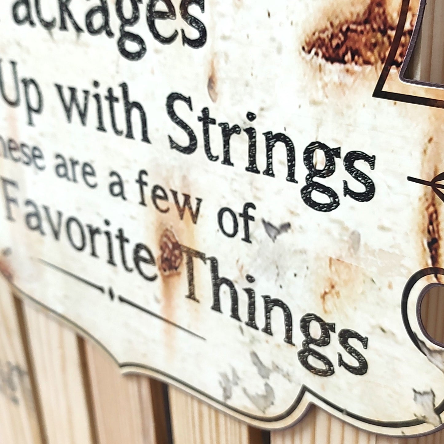 My Favorite Things Metal Wall Sign