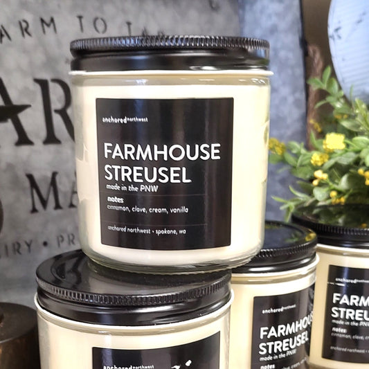 Farmhouse Streusel Wood Wick Candle