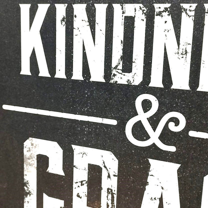 Kindness and Grace Distressed Wall Sign