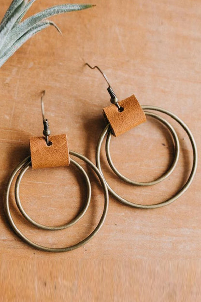 Vintage Gold Hoop Hook Earrings