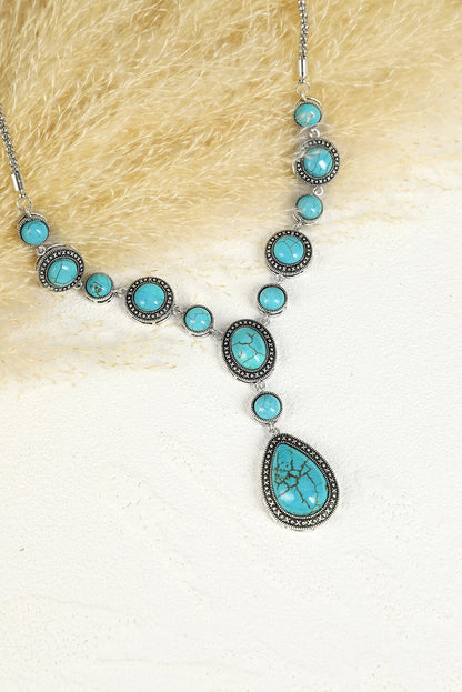 Turquoise Water Drop Accent Necklace